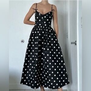 En Saison GREEN Polka Dot Dress